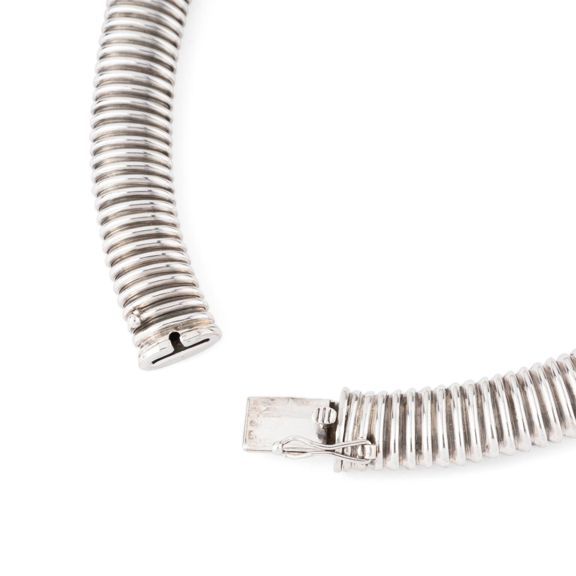 Lalaounis, Tubogas Necklace Silver and vintage gold