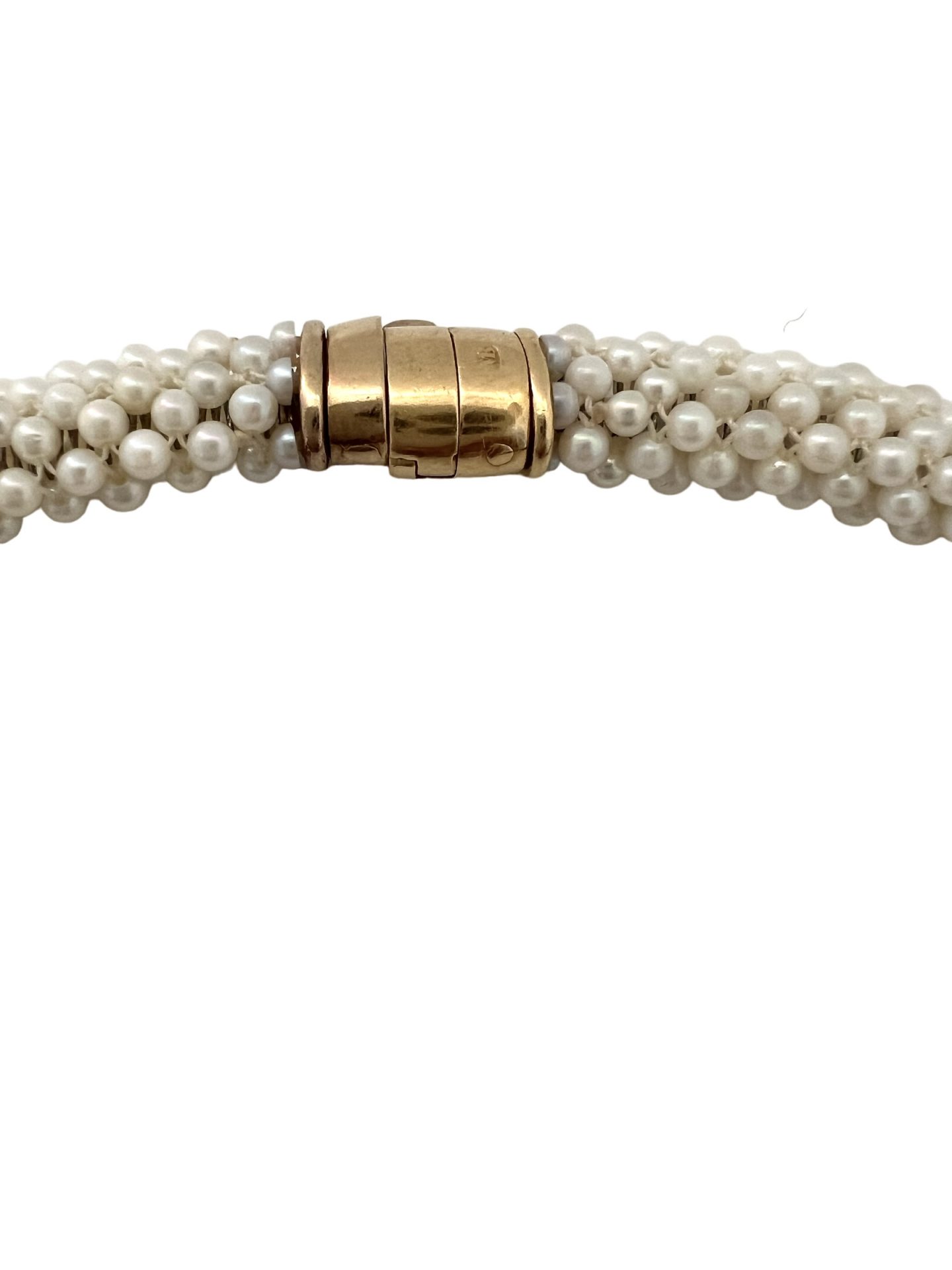 Marina B necklace in pearls, pink sapphire, blue sapphires, tourmaline and diamonds