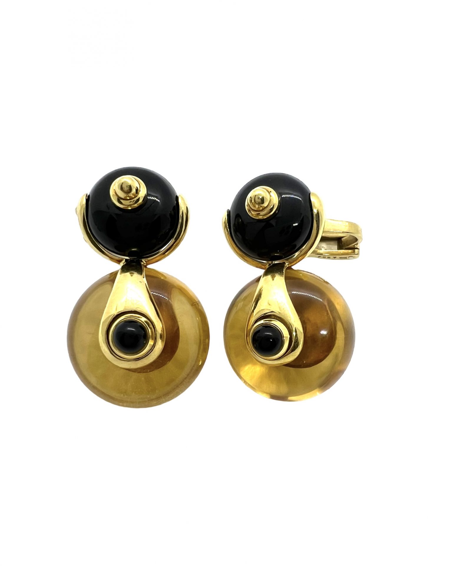Boucles d'oreilles Marina B, pierres interchangeables