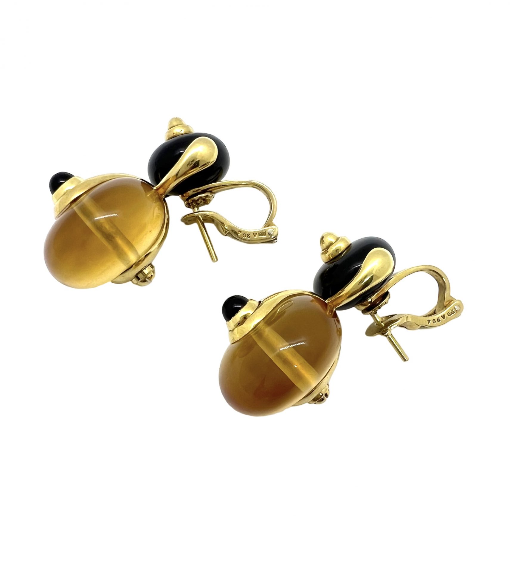 Marina B earrings, interchangeable stones