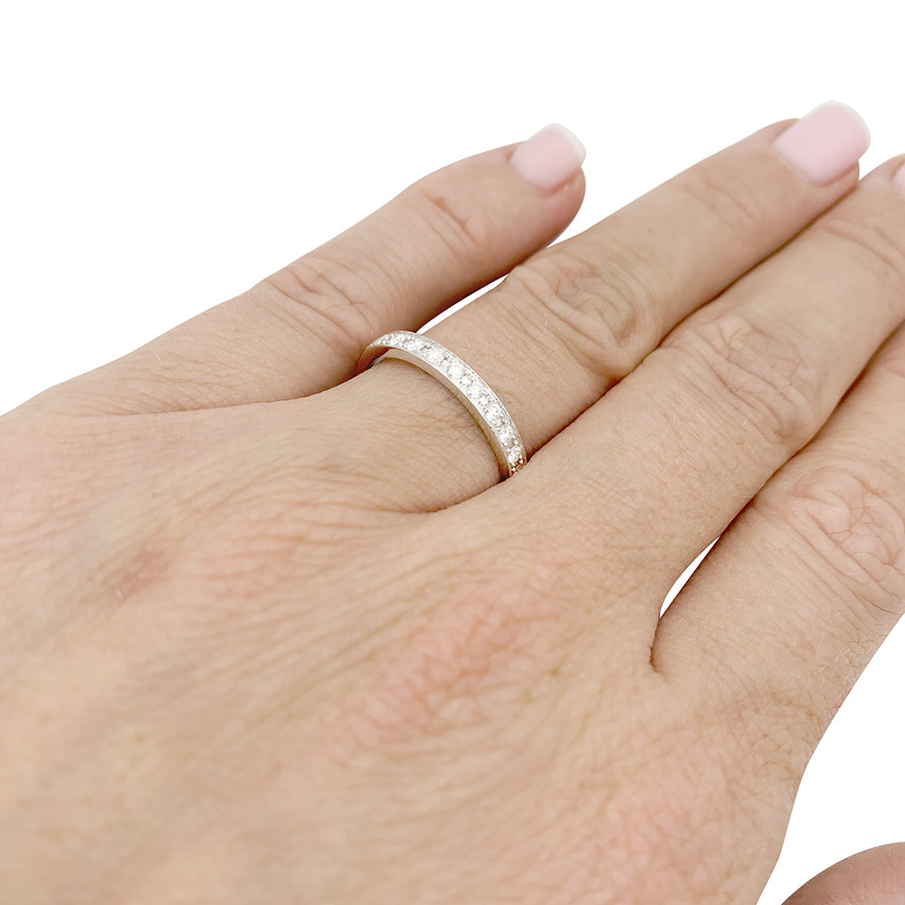 Alliance Boucheron "Beloved" platine, diamants.