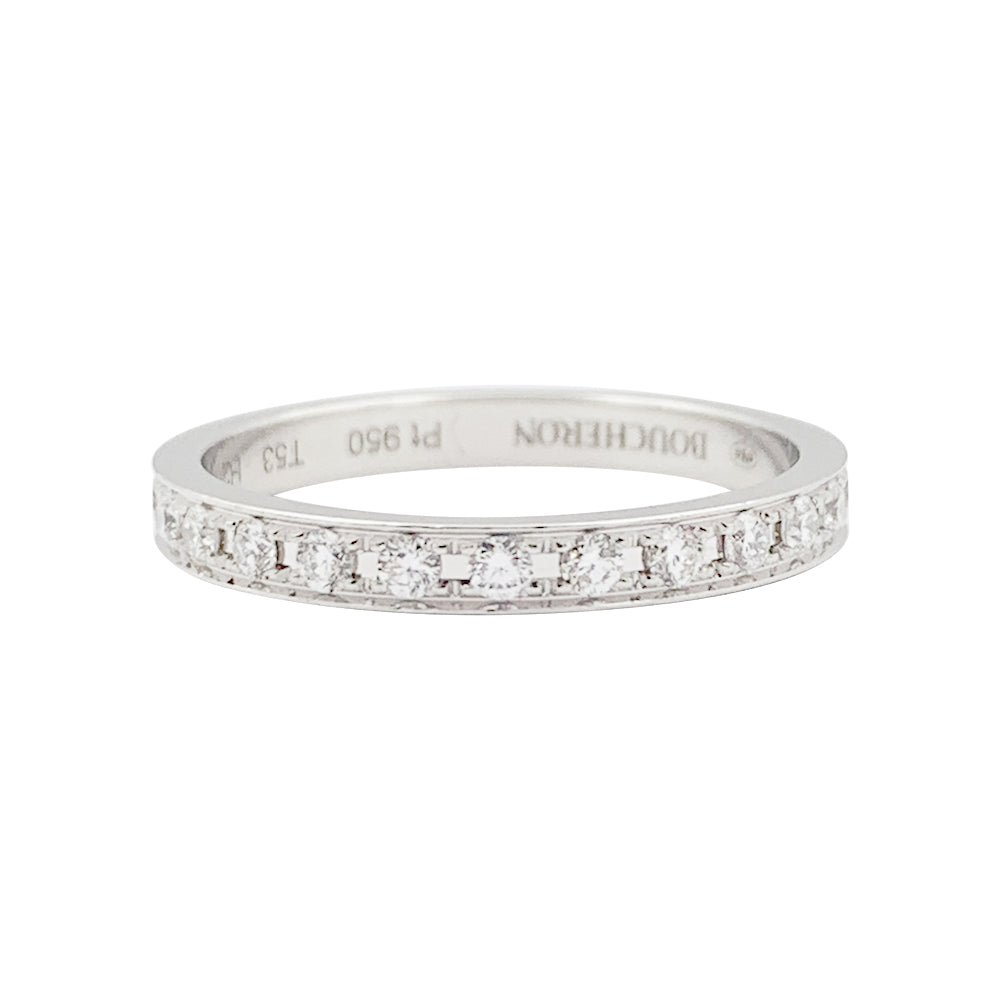 Alliance Boucheron "Beloved" platine, diamants.