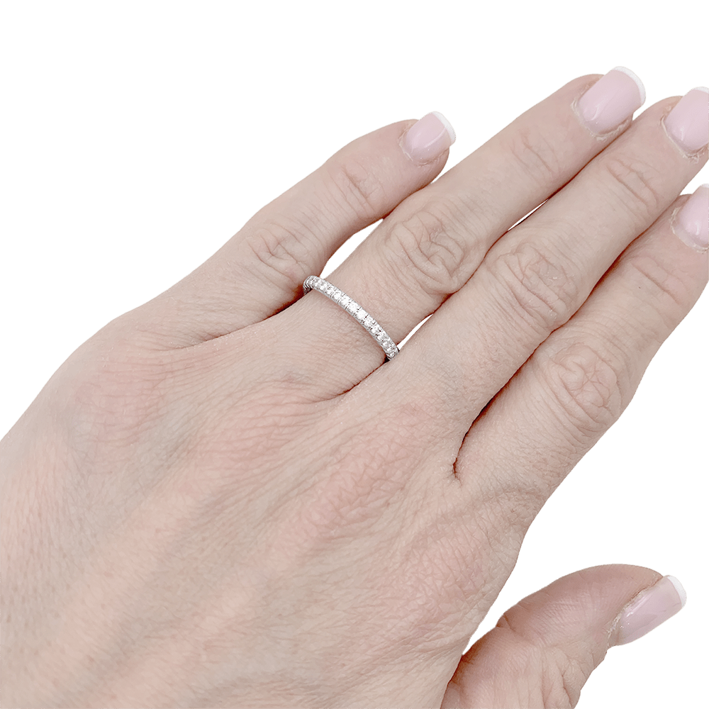 Alliance Cartier, "Etincelle", or blanc, diamants. - Maison Eloe