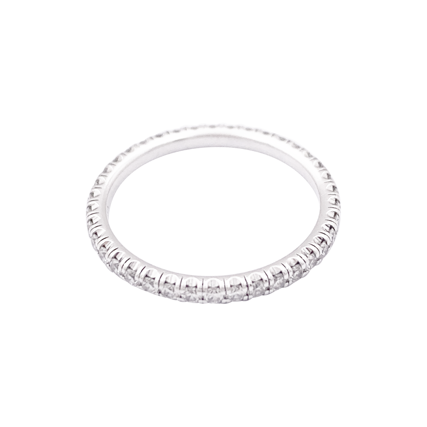 Alliance Cartier, "Etincelle", or blanc, diamants.
