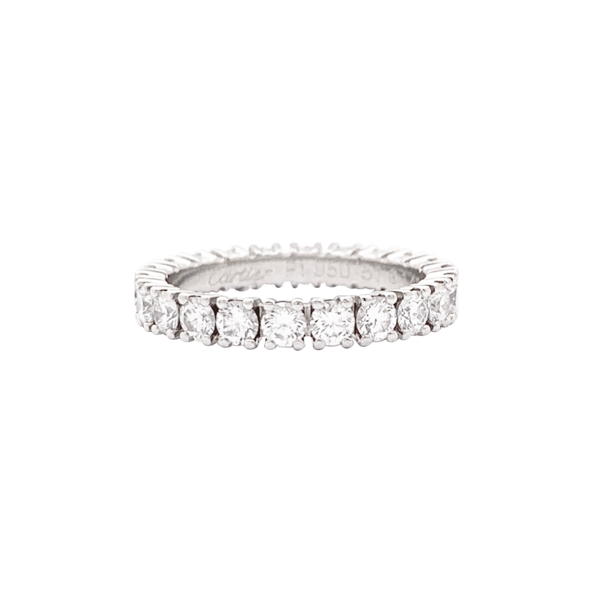 Alliance Cartier, "Etincelle", platine diamants. - Maison Eloe