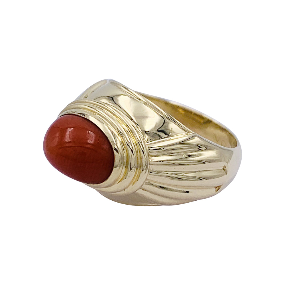 Bague Boucheron,"Jaïpur", or jaune, corail.