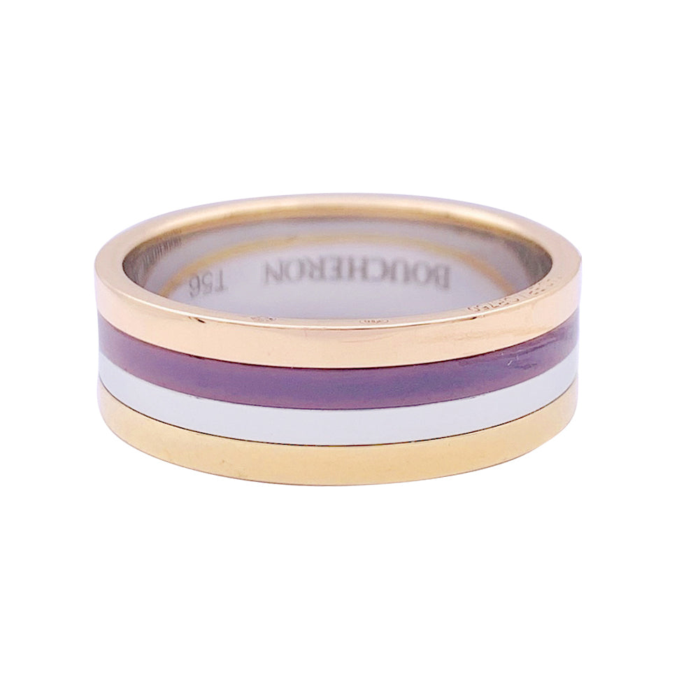 Bague Boucheron "My First Quatre", deux ors et acier.