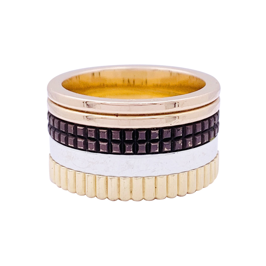 Bague Boucheron "Quatre Classique Large" trois ors.