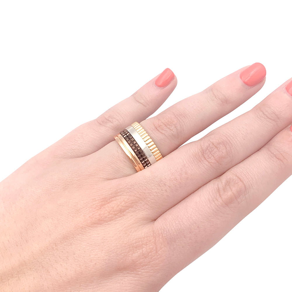 Bague Boucheron "Quatre Classique Large" trois ors.