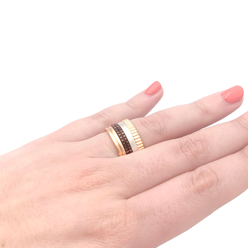 Bague Boucheron "Quatre Classique Large" trois ors.