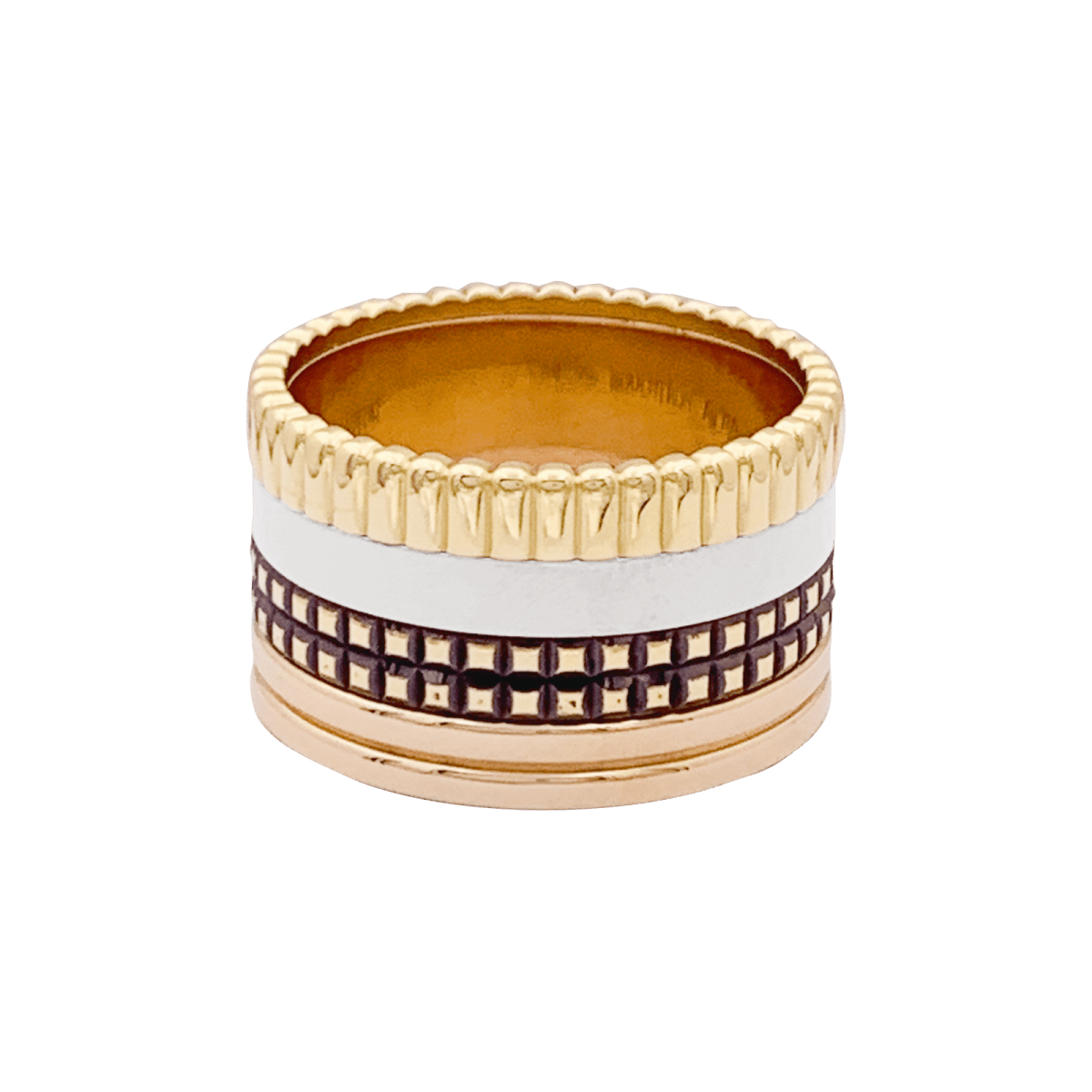 Bague Boucheron "Quatre Classique Large" trois ors. - Maison Eloe