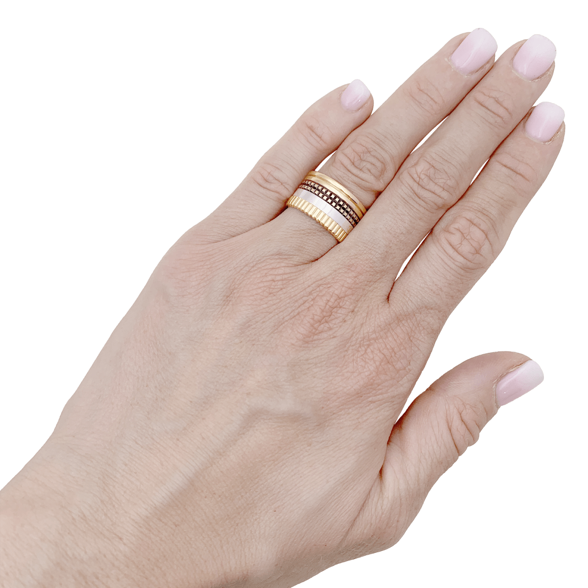 Bague Boucheron "Quatre Classique Large" trois ors. - Maison Eloe