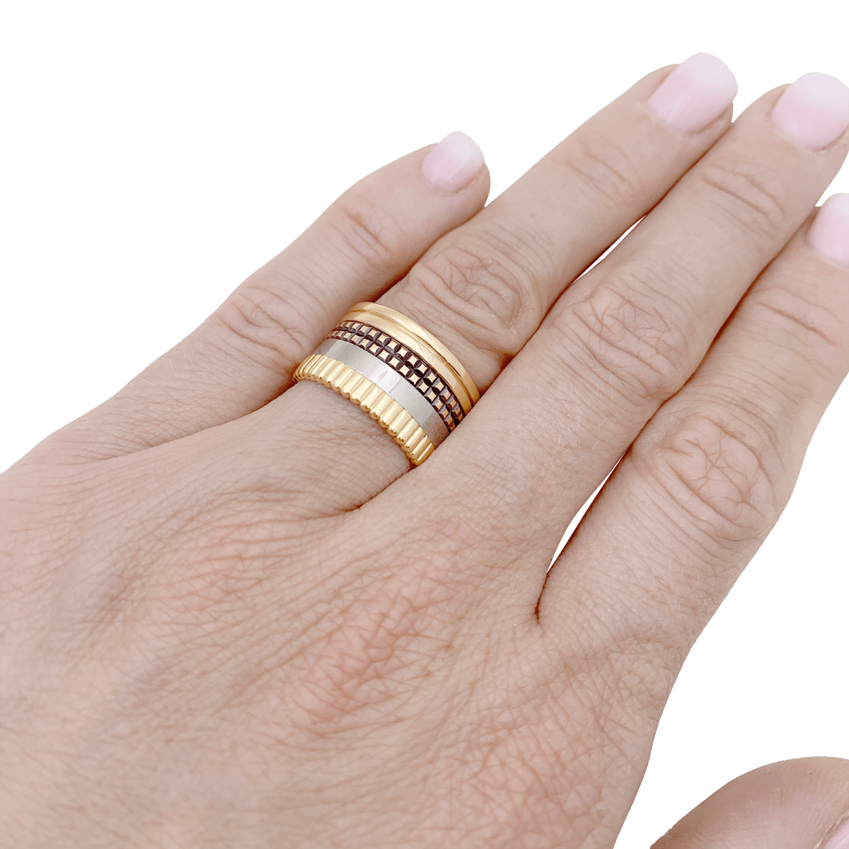 Bague Boucheron "Quatre Classique Large" trois ors. - Maison Eloe