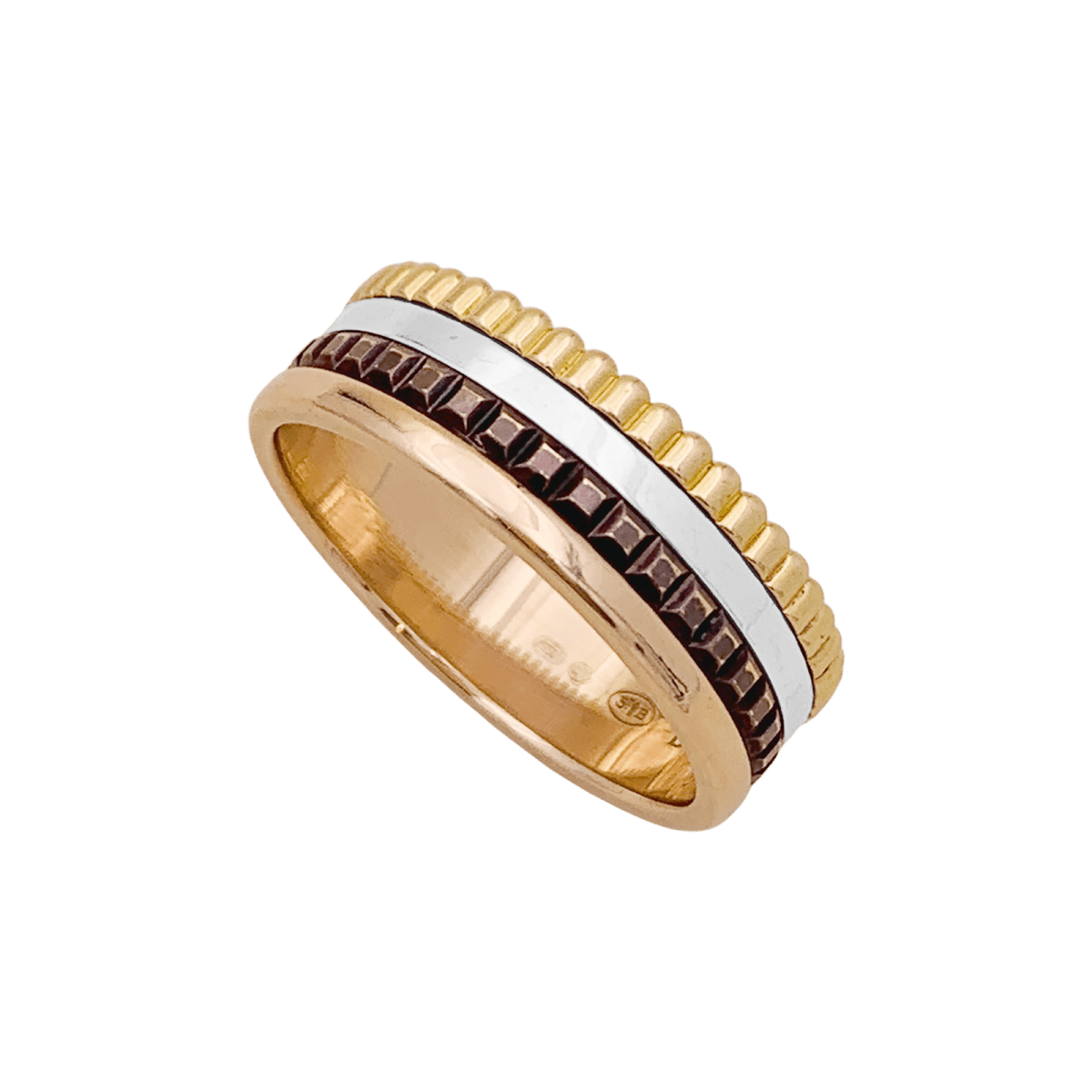 Bague Boucheron, "Quatre Classique Small", 3 ors, PVD. - Maison Eloe