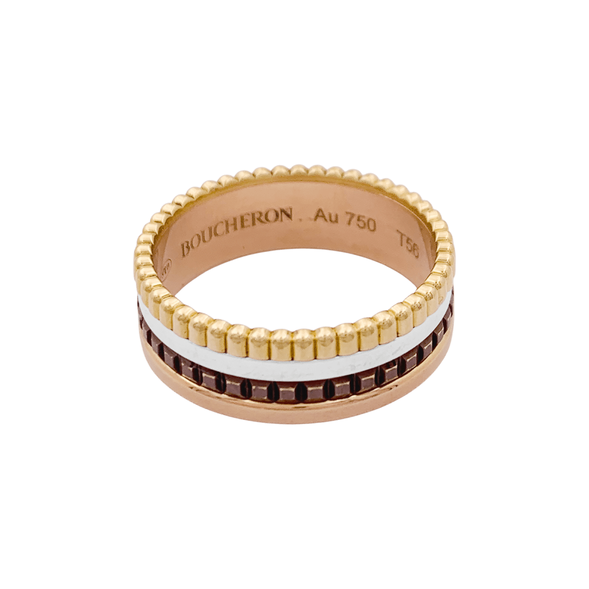 Bague Boucheron, "Quatre Classique Small", 3 ors, PVD. - Maison Eloe