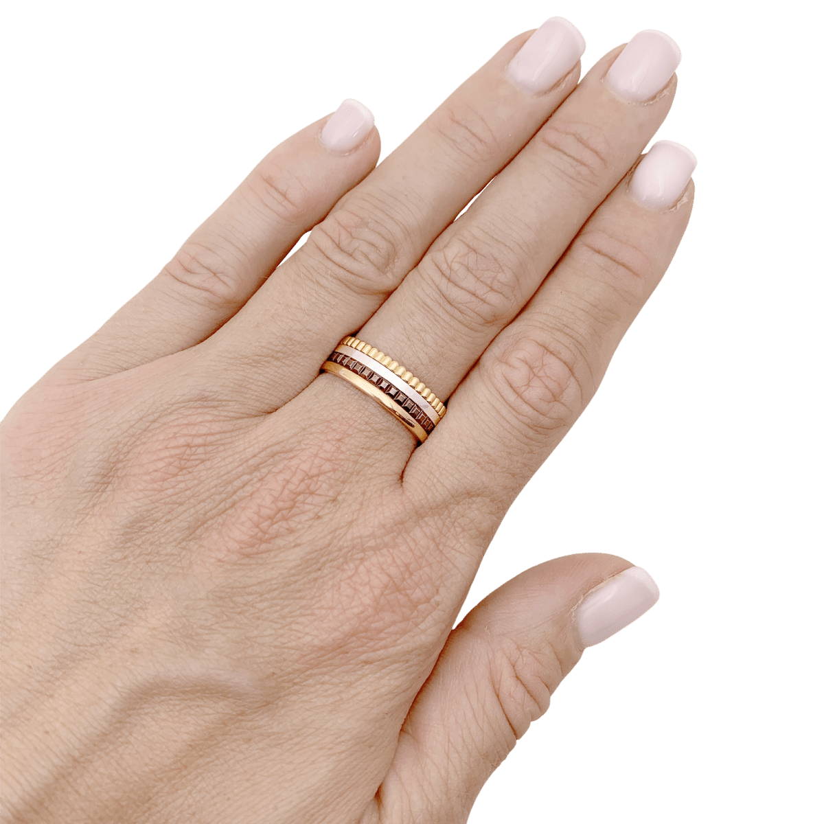 Bague Boucheron, "Quatre Classique Small", 3 ors, PVD. - Maison Eloe