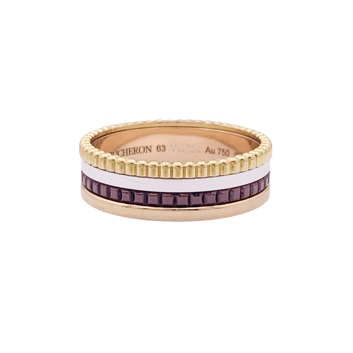 Bague Boucheron, "Quatre Classique Small",, en or rose, blanc et jaune. - Maison Eloe