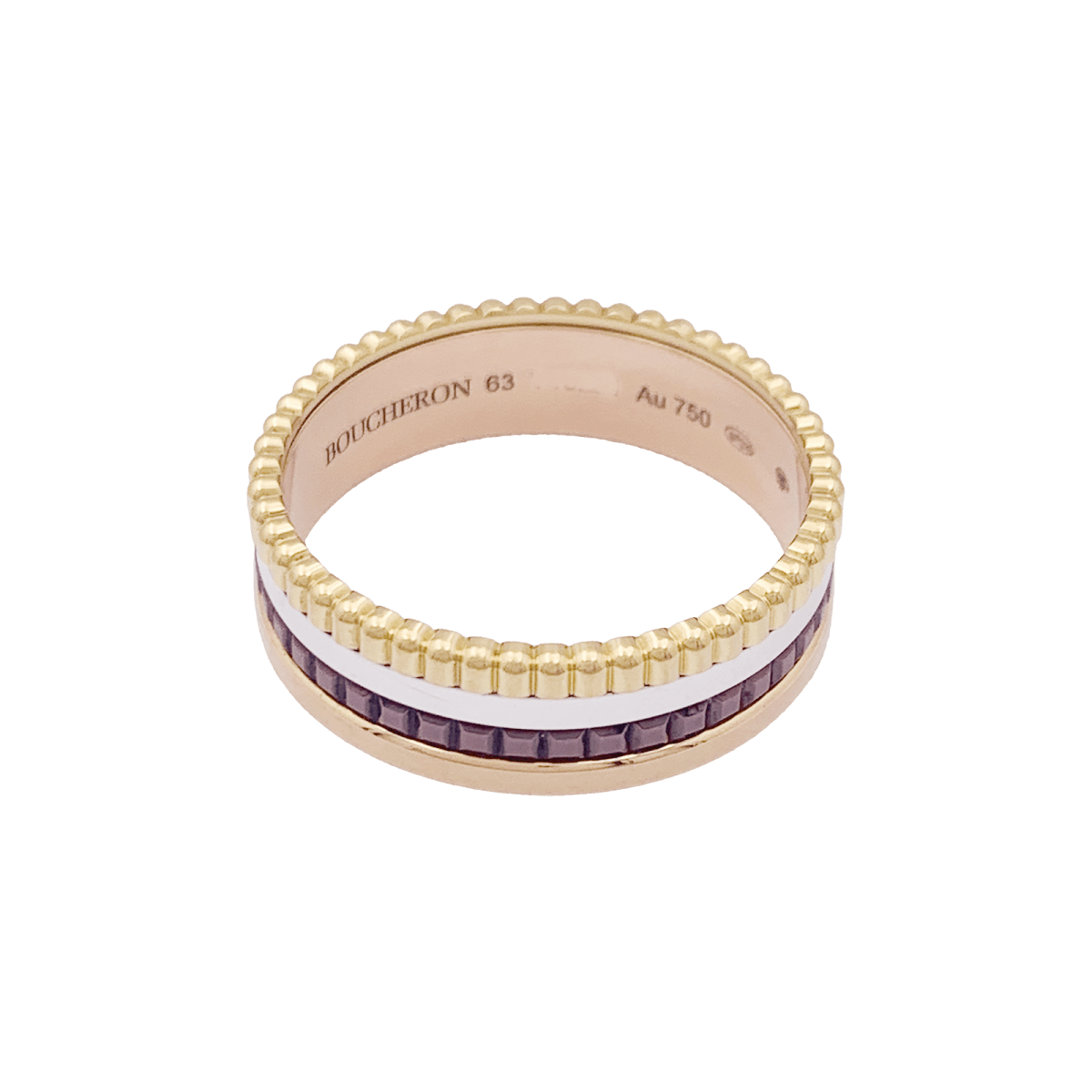 Bague Boucheron, "Quatre Classique Small",, en or rose, blanc et jaune. - Maison Eloe
