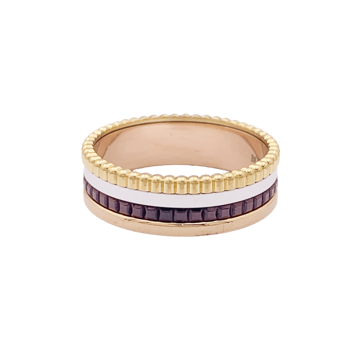 Bague Boucheron, "Quatre Classique Small",, en or rose, blanc et jaune. - Maison Eloe