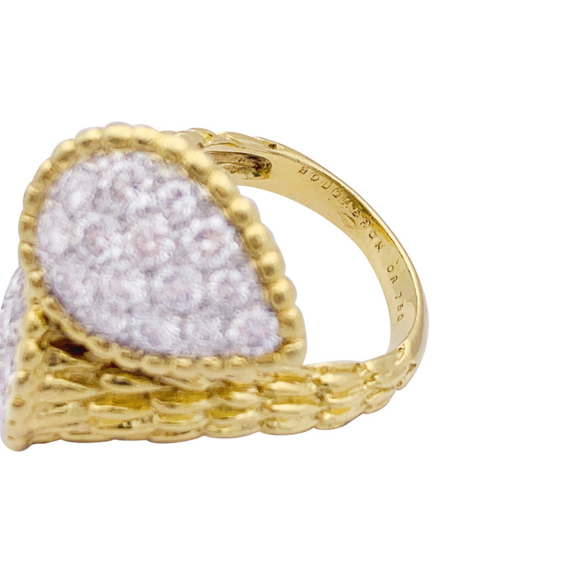 Bague Boucheron vintage "Serpent Bohème" or jaune, platine, diamants.