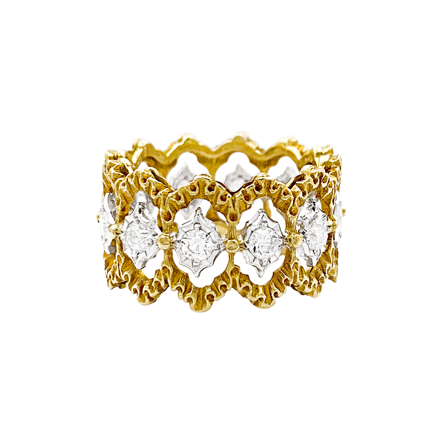 Bague Buccellati "Eternelle Band" or, diamants.