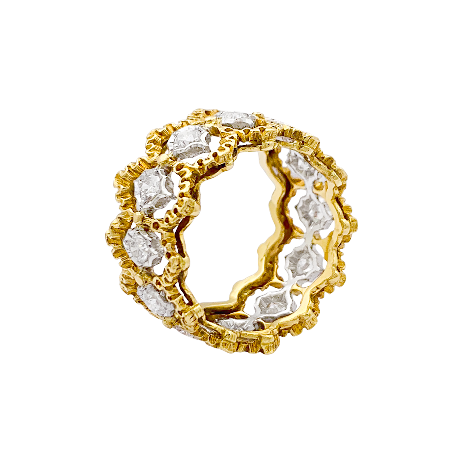 Bague Buccellati "Eternelle Band" or, diamants.