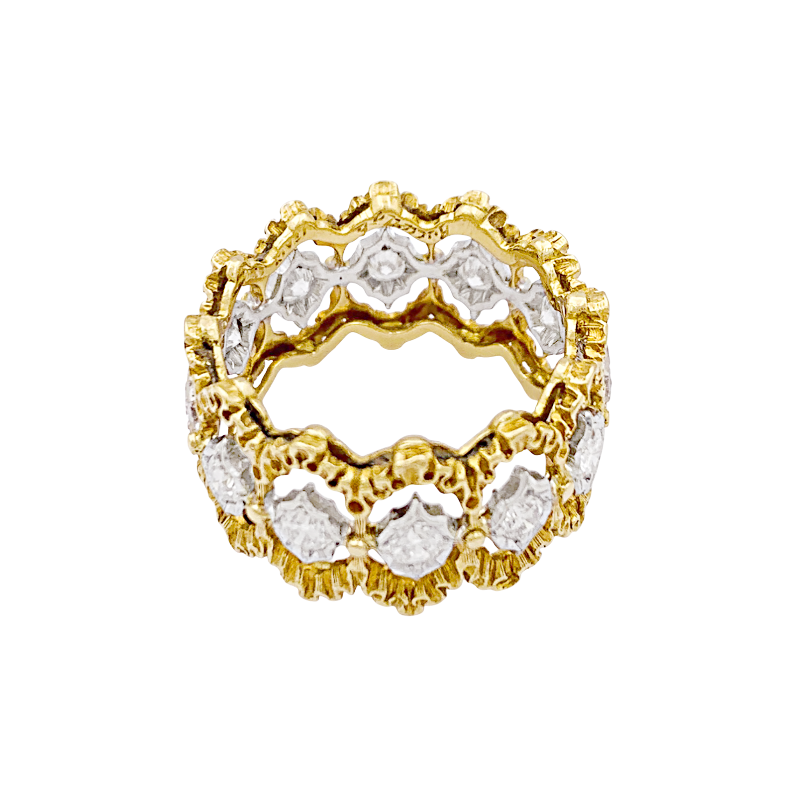 Bague Buccellati "Eternelle Band" or, diamants.