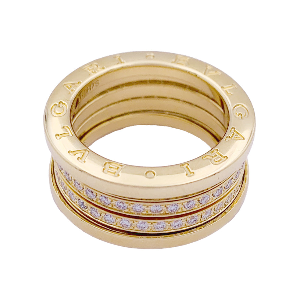 Bague Bulgari, "B.Zero1", or jaune et diamants.