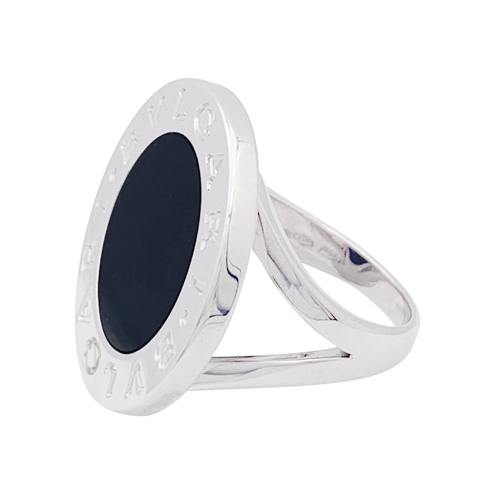 Bague Bulgari "Bulgari Bulgari" or blanc, onyx.