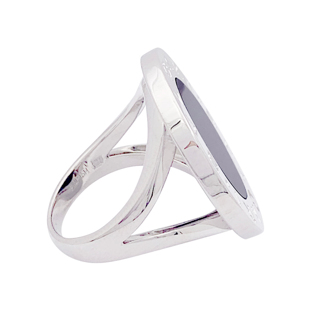 Bague Bulgari "Bulgari Bulgari" or blanc, onyx.