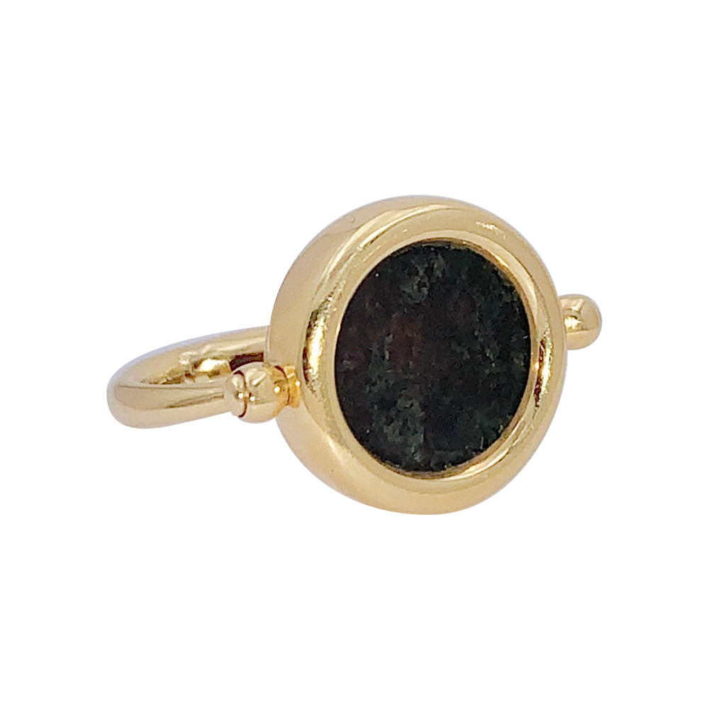 Bague Bulgari, "Monete", or jaune, pièce antique.
