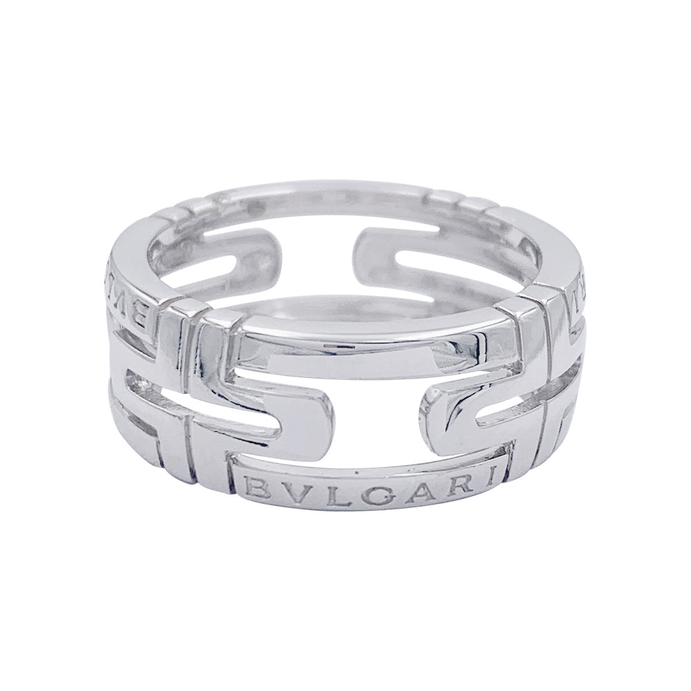 Bague Bulgari, "Parentesi Openwork", or blanc.