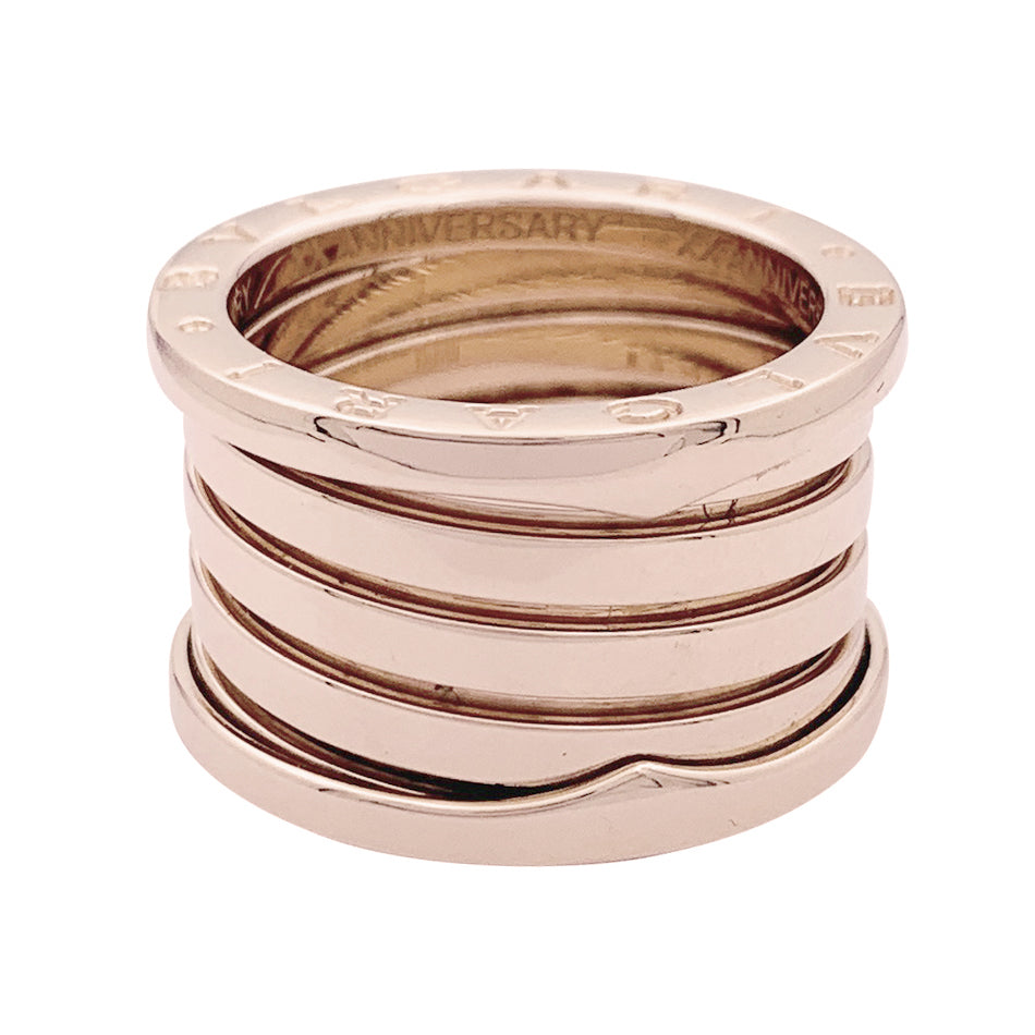 Bague Bulgari, “B.Zero1 XXth Anniversary”, en or rose.