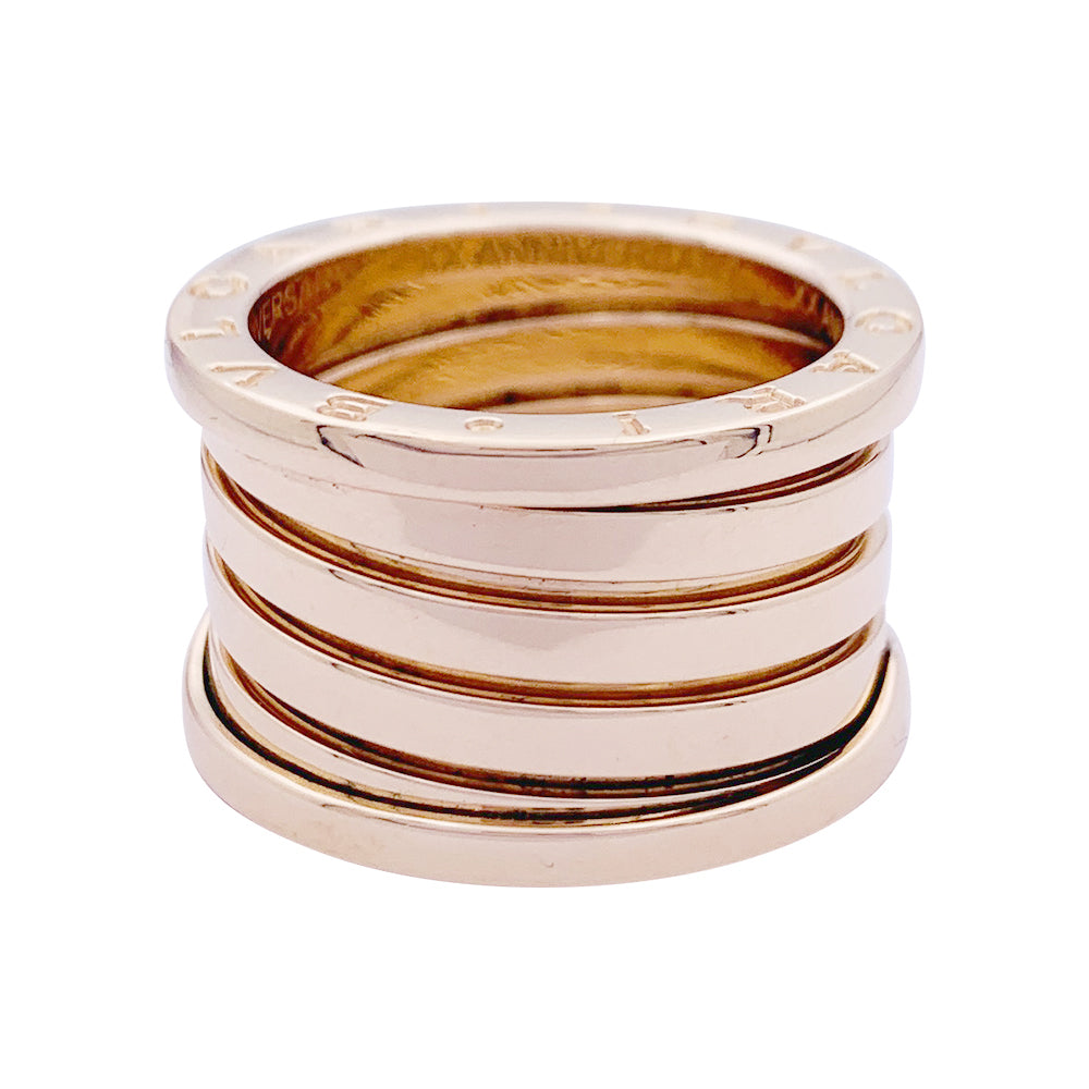 Bague Bulgari, “B.Zero1 XXth Anniversary”, en or rose.