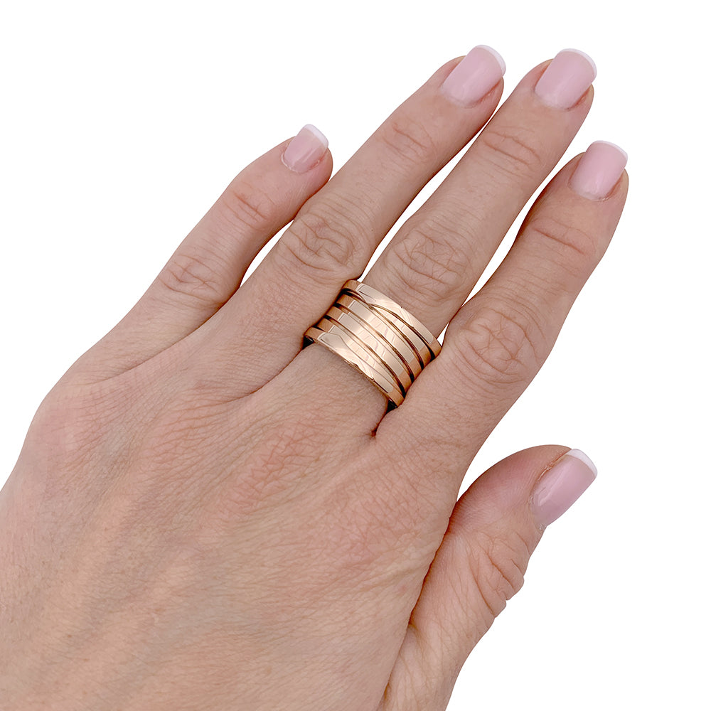Bague Bulgari, “B.Zero1 XXth Anniversary”, en or rose.