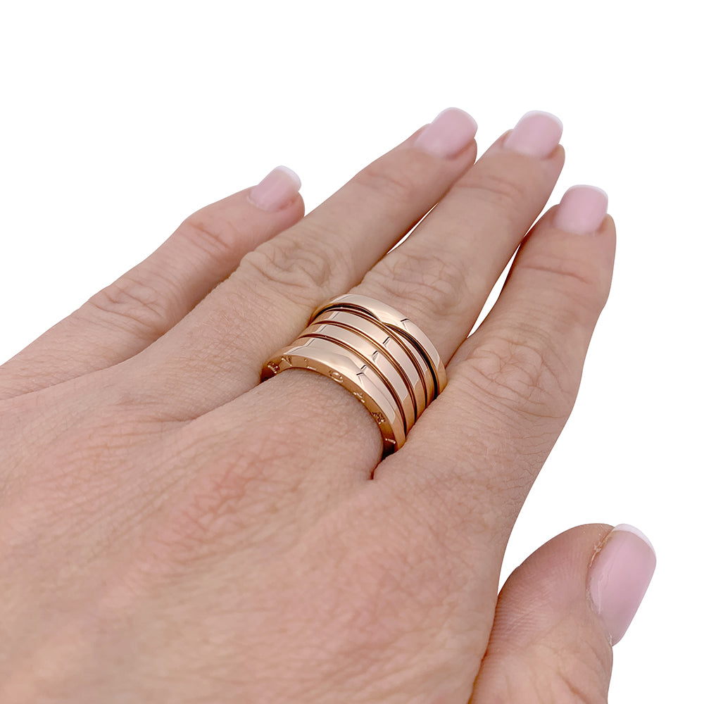 Bague Bulgari, “B.Zero1 XXth Anniversary”, en or rose.