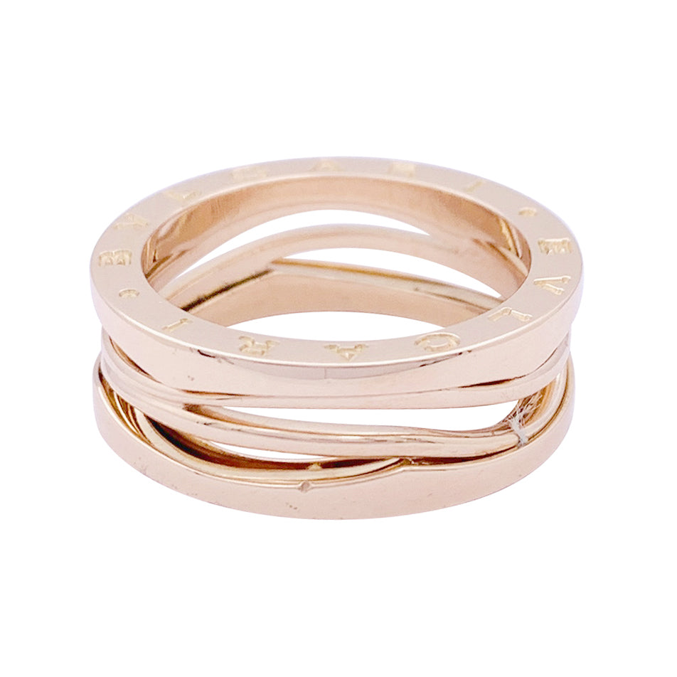 Bague Bulgari “B.Zero1 Zaha Hadid" en or rose.