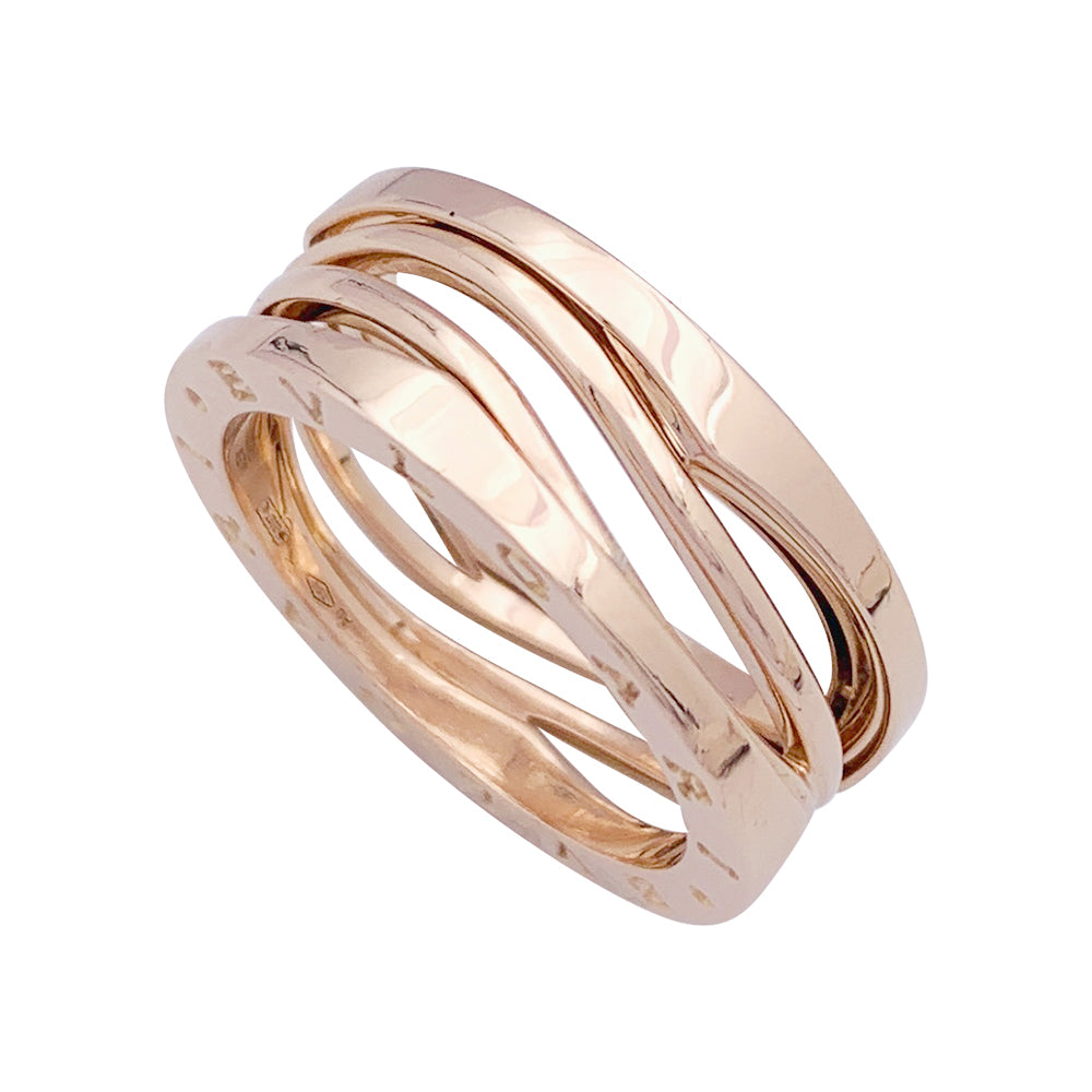 Bague Bulgari “B.Zero1 Zaha Hadid" en or rose.