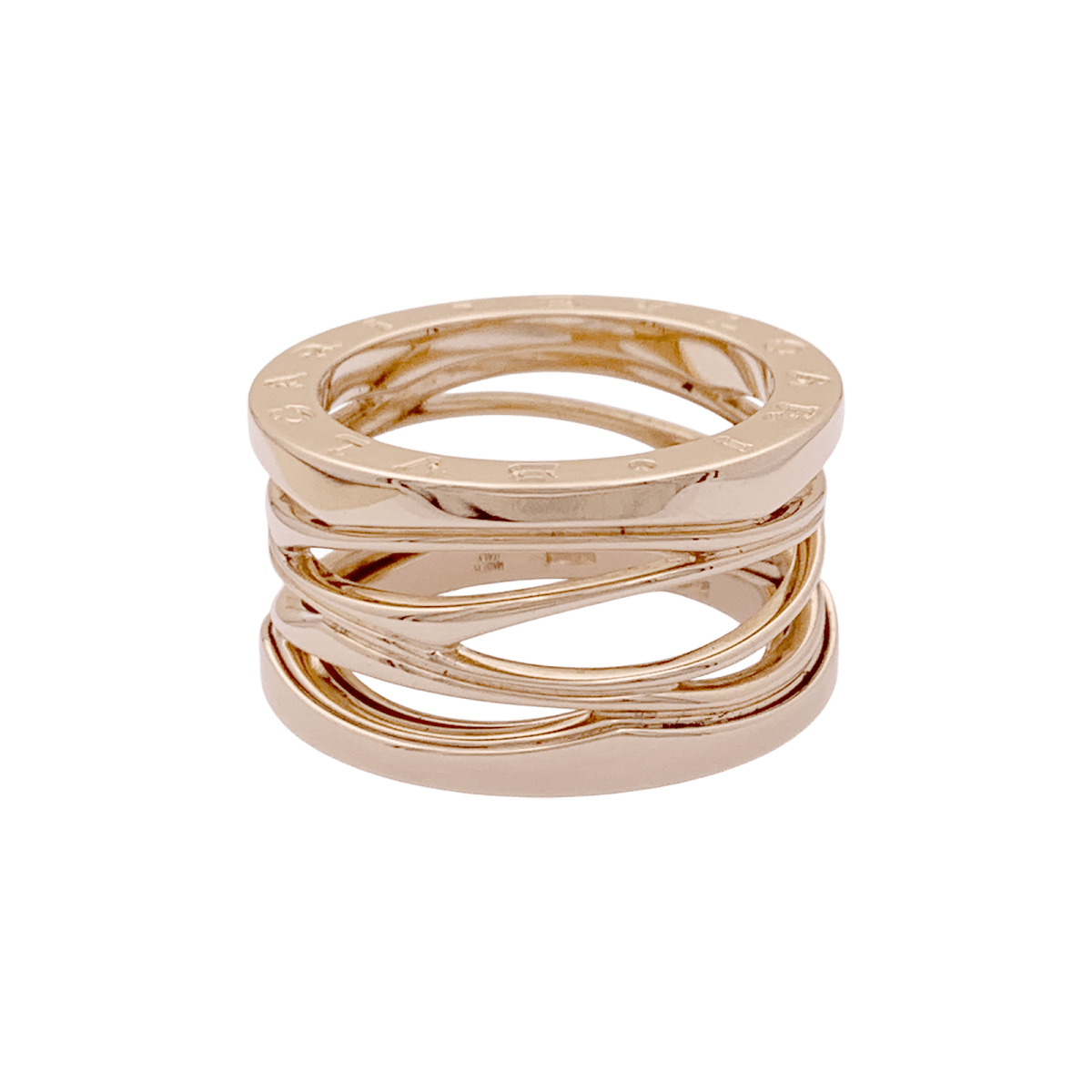 Bague Bulgari “B.Zero1 Zaha Hadid" en or rose. - Maison Eloe
