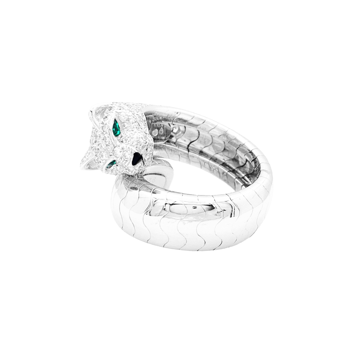 Bague CARTIER, "Lakarda", or blanc, diamants. - Maison Eloe