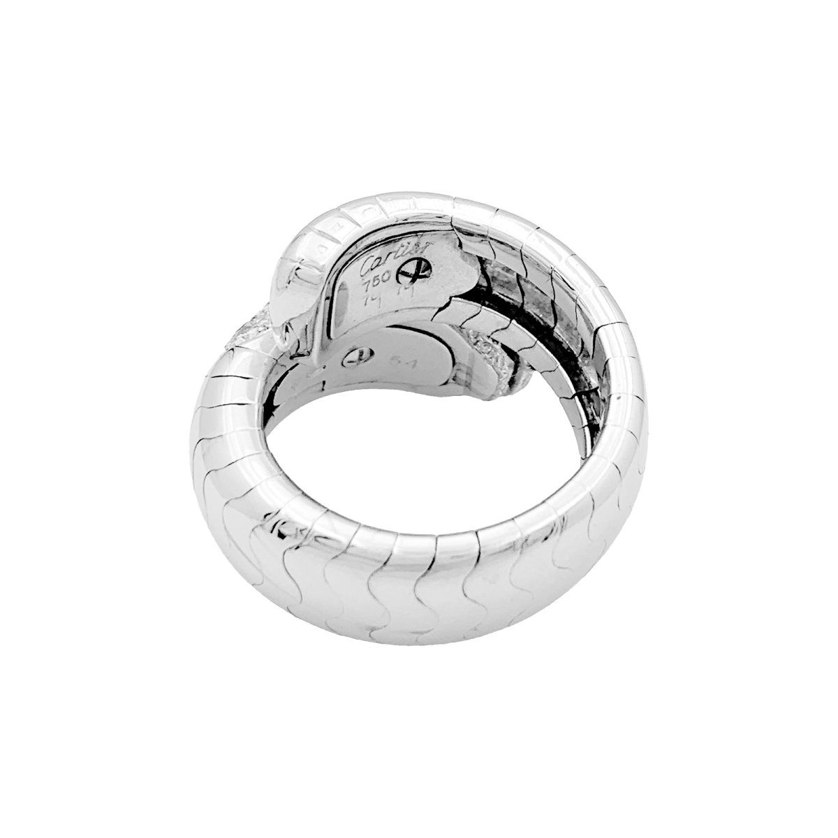 Bague CARTIER, "Lakarda", or blanc, diamants. - Maison Eloe