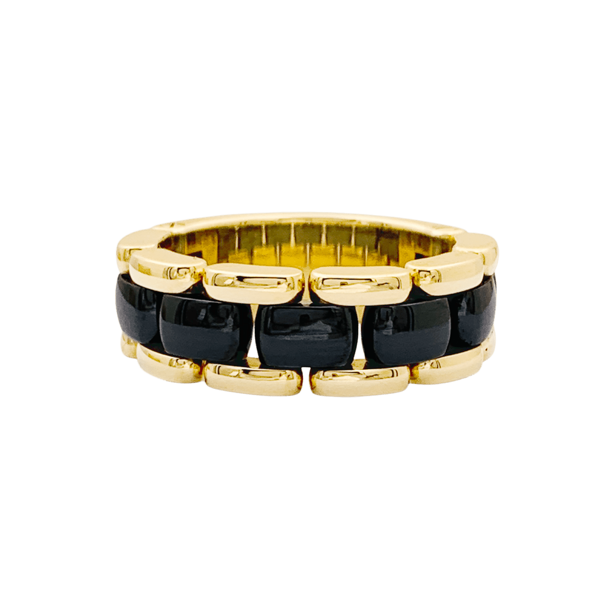 Bague CHANEL, "Ultra" or jaune et céramique. - Maison Eloe