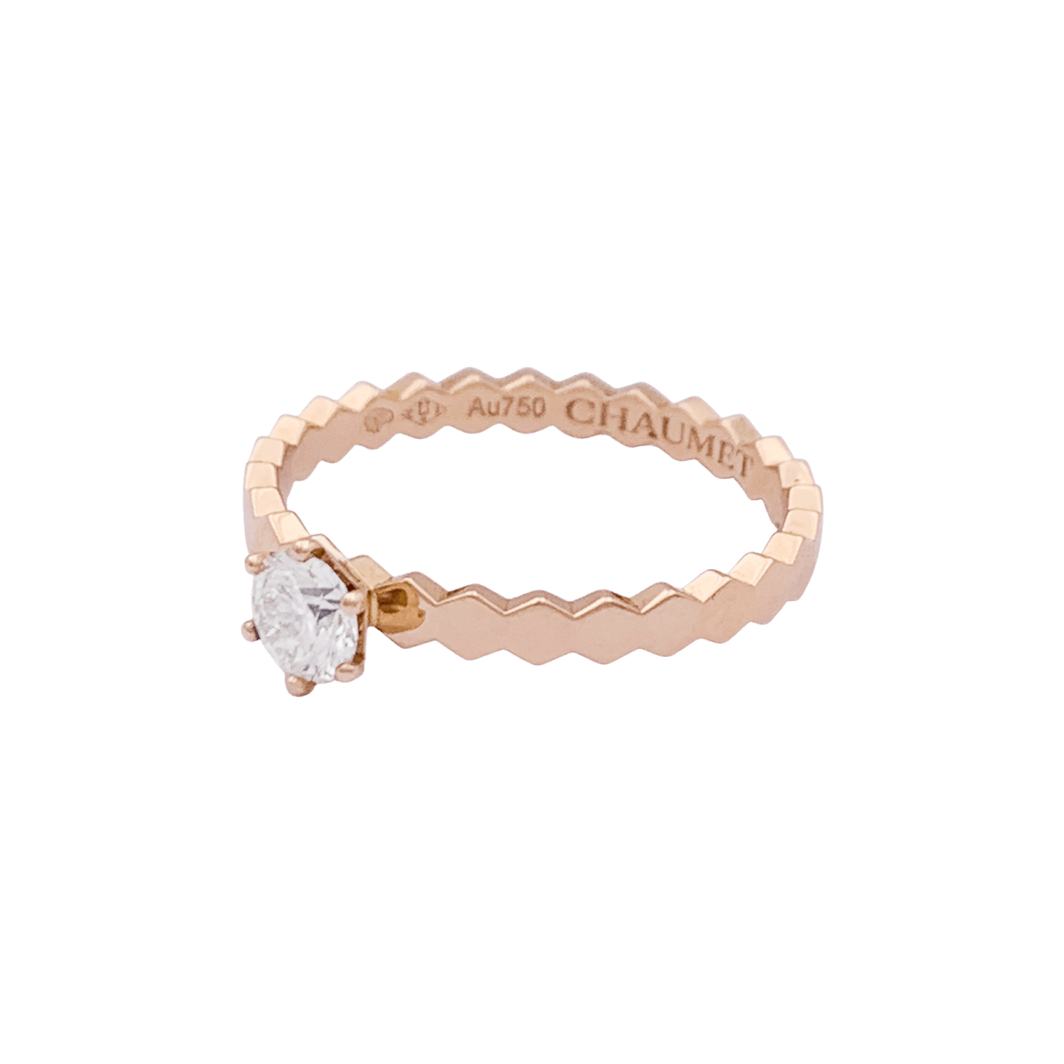 Bague CHAUMET "Bee" en or rose et diamant. - Maison Eloe