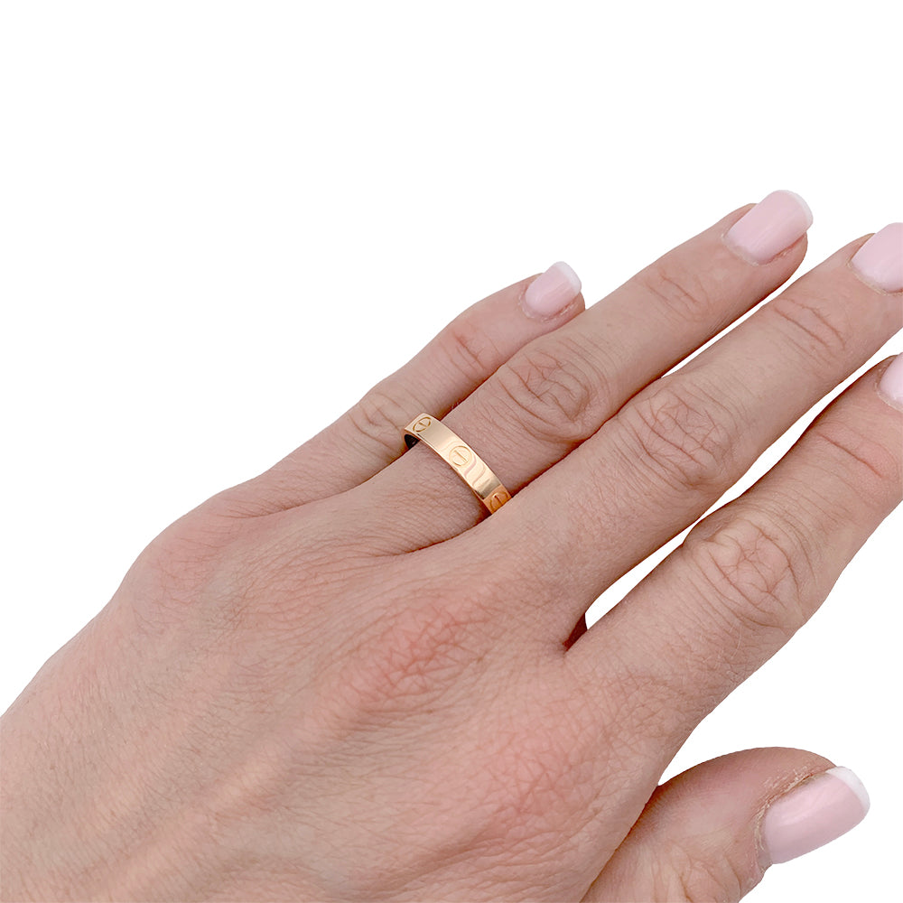 Bague Cartier, "Alliance Love", or rose.