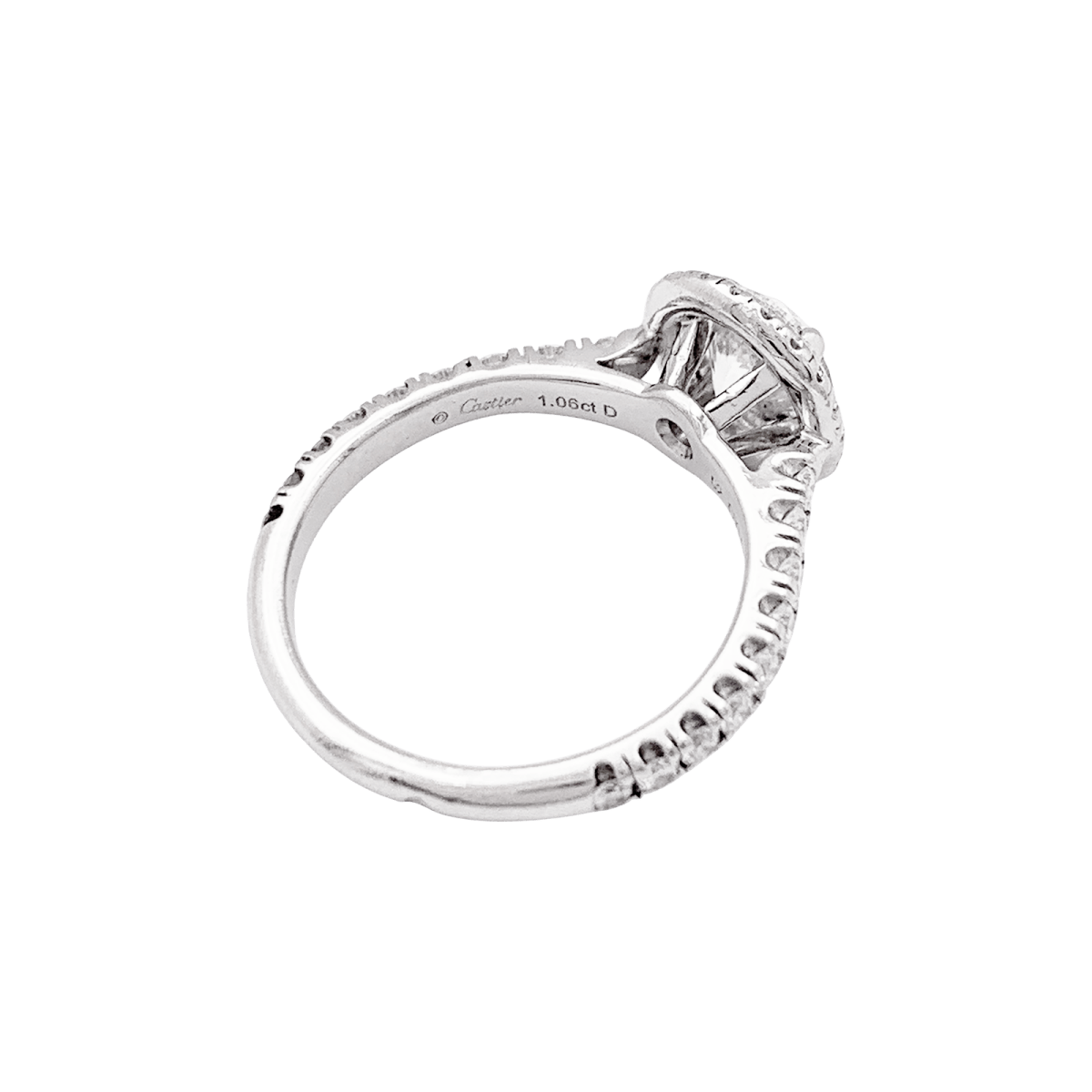 Bague Cartier "Destinée" en platine, diamant 1.06 carat. - Maison Eloe