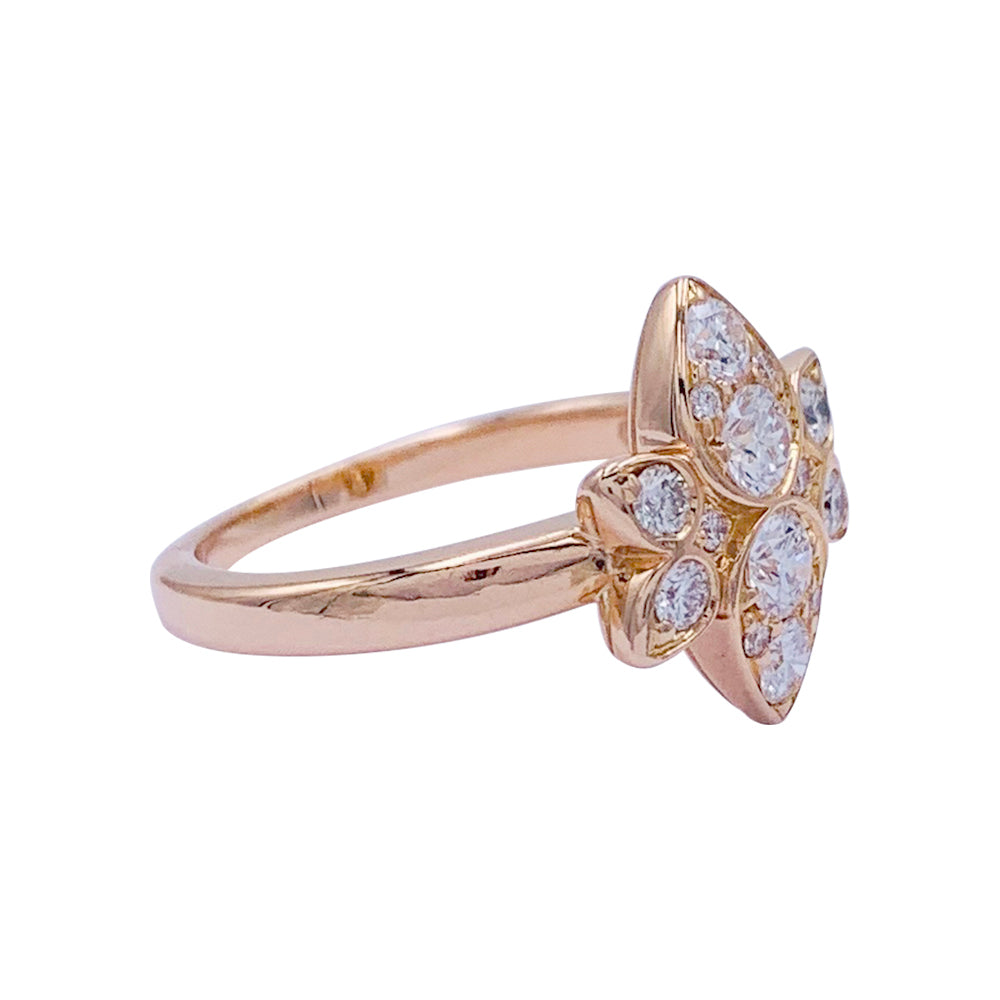 Cartier ring, "Mysterious India", pink gold, diamonds.