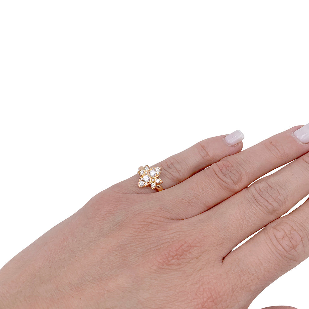 Cartier ring, "Mysterious India", pink gold, diamonds.