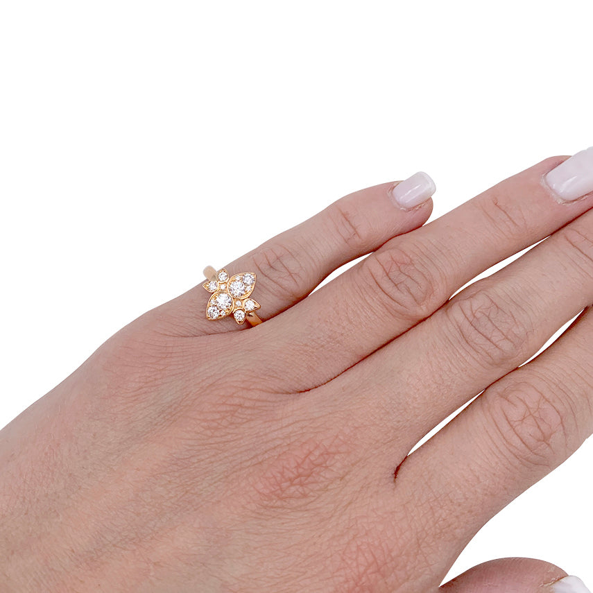 Cartier ring, "Mysterious India", pink gold, diamonds.