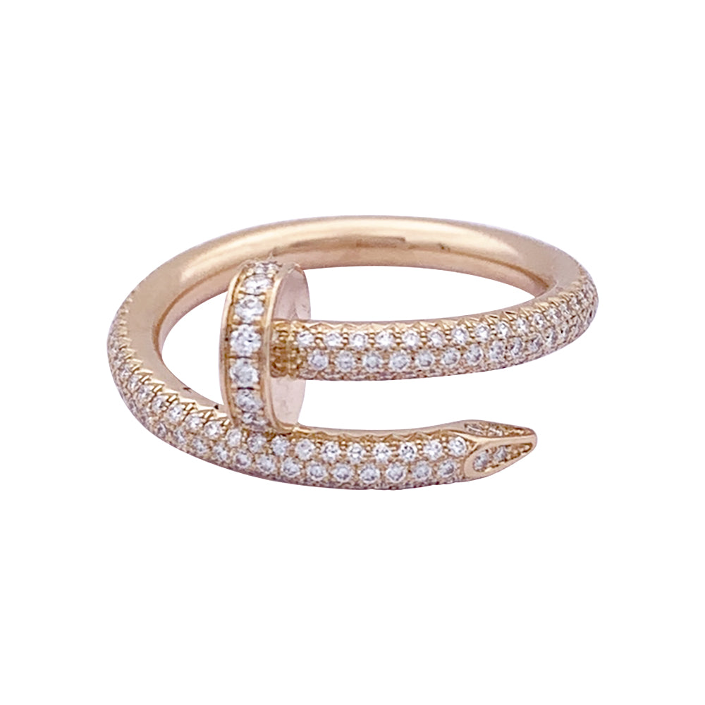 Bague Cartier, "Juste Un Clou", or rose, diamants.