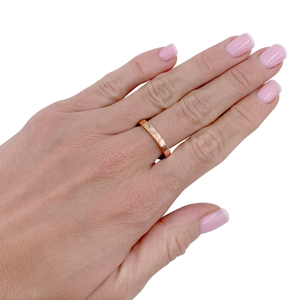 Cartier ring, "Lanière", pink gold.